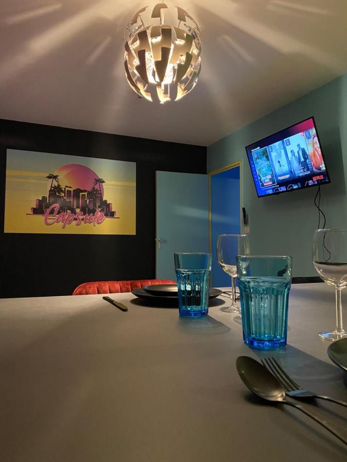 Capsule Miami Vice - Jacuzzi - Billard - Ecran Cinema & Netflix - Ping-Pong - Nintendo & Jeux- Lievin Ngoại thất bức ảnh